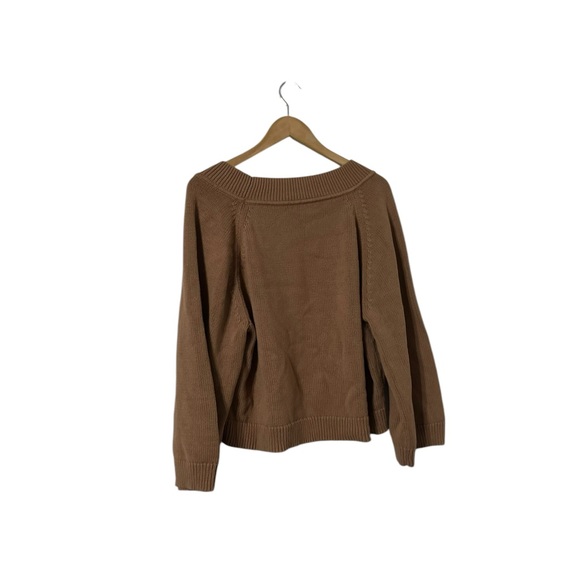 J.CREW Cotton Wide Sleeve Sweater Pullover Tan Top - Picture 5 of 8